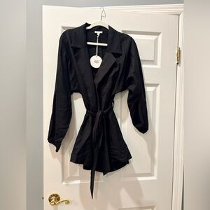 🖤 Luxxel Black Tie-Waist Blazer Romper | New With Tags 🖤